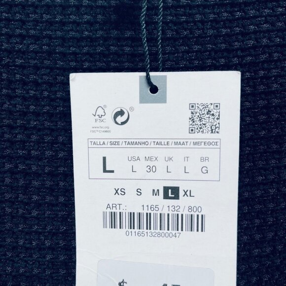 Zara Mini Skirt Size L Women’s Pull On Polyester Black New - Picture 3 of 11